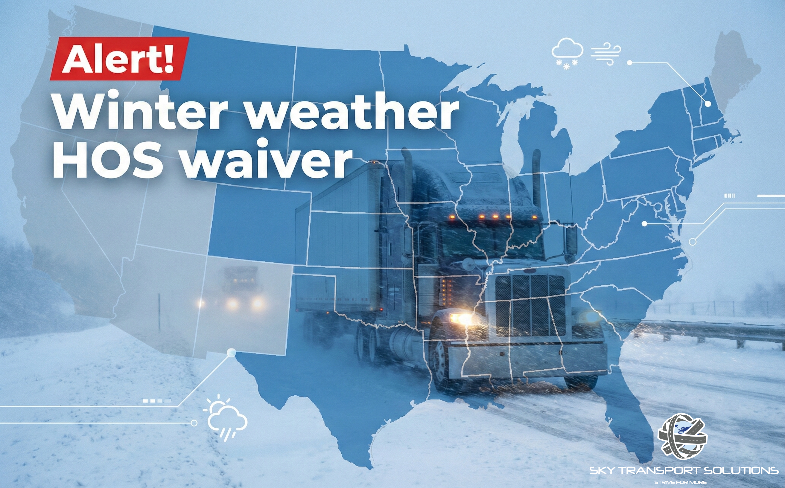 FMCSA Announces Winter Weather HOS Waiver